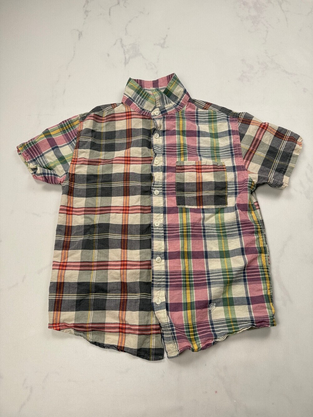 Free Assembly Button-Up Shirt Multi 90s VTG Bold Statement Piece - Boys XL